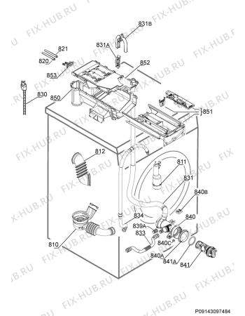 Взрыв-схема стиральной машины Electrolux EWF1407MES - Схема узла Hydraulic System 272